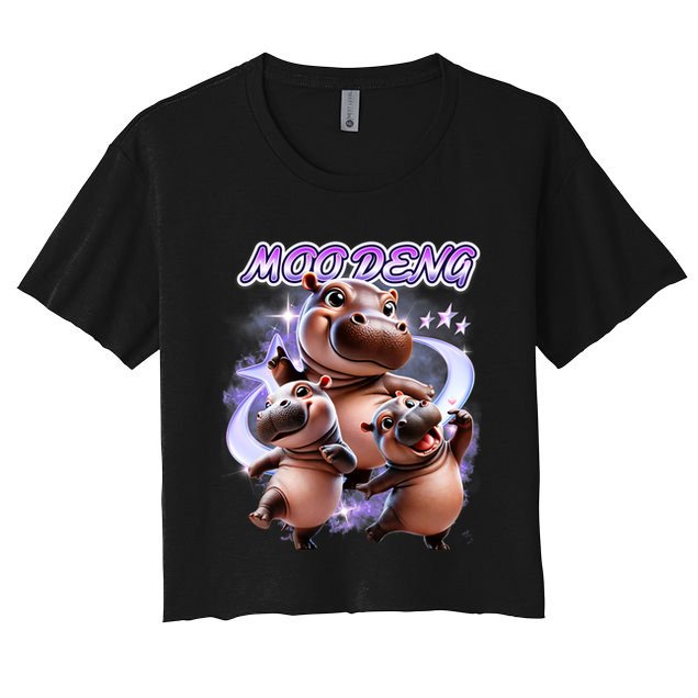 Moo Deng Crop Top