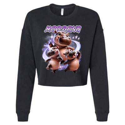 Moo Deng Cropped Pullover Crew