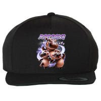 Moo Deng Wool Snapback Cap