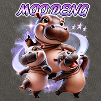 Moo Deng Cotton Canvas Backpack