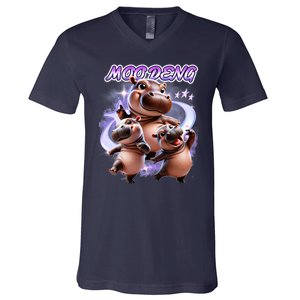 Moo Deng V-Neck T-Shirt