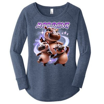 Moo Deng Women's Perfect Tri Tunic Long Sleeve Shirt