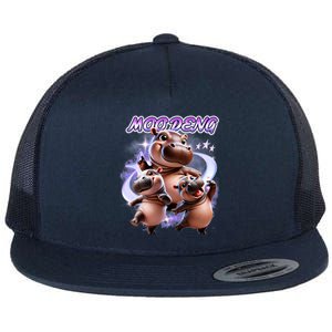 Moo Deng Flat Bill Trucker Hat