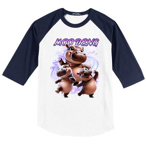 Moo Deng Baseball Sleeve Shirt