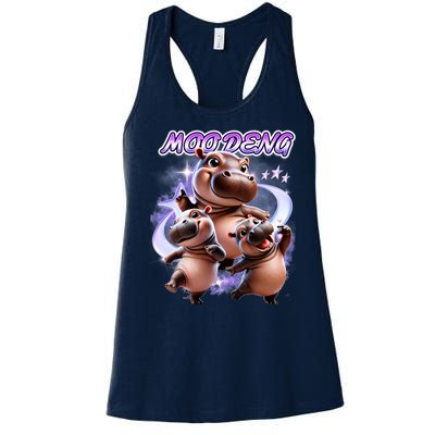 Moo Deng Women's Racerback Tank