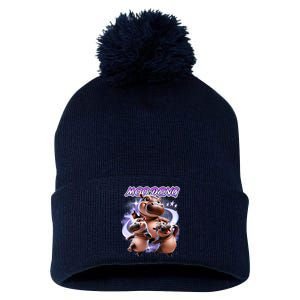 Moo Deng Pom Pom 12in Knit Beanie