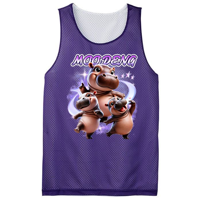 Moo Deng Mesh Reversible Basketball Jersey Tank