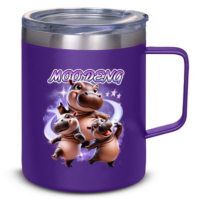 Moo Deng 12oz Stainless Steel Coffee Mug