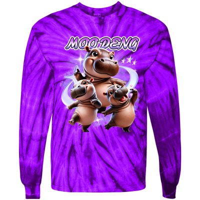 Moo Deng Tie-Dye Long Sleeve Shirt