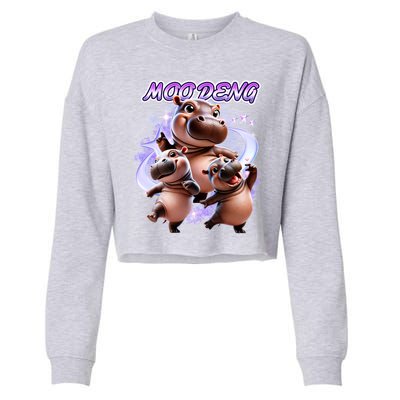 Moo Deng Cropped Pullover Crew