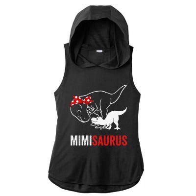 Mimisaurus Dinosaur Mimi Saurus Mother's Day Ladies PosiCharge Tri-Blend Wicking Draft Hoodie Tank