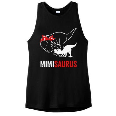 Mimisaurus Dinosaur Mimi Saurus Mother's Day Ladies PosiCharge Tri-Blend Wicking Tank