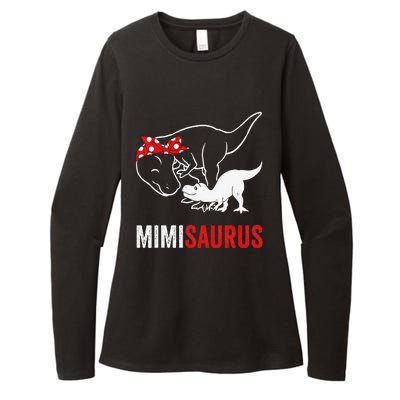 Mimisaurus Dinosaur Mimi Saurus Mother's Day Womens CVC Long Sleeve Shirt