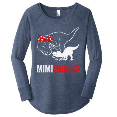 Mimisaurus Dinosaur Mimi Saurus Mother's Day Women's Perfect Tri Tunic Long Sleeve Shirt