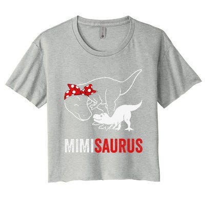 Mimisaurus Dinosaur Mimi Saurus Mother's Day Women's Crop Top Tee