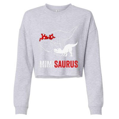 Mimisaurus Dinosaur Mimi Saurus Mother's Day Cropped Pullover Crew