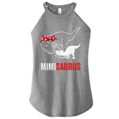 Mimisaurus Dinosaur Mimi Saurus Mother's Day Women's Perfect Tri Rocker Tank