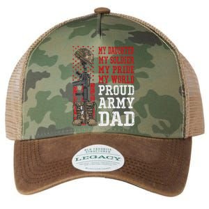 My Daughter My Soldier Hero Proud Army Dad Military Father Legacy Tie Dye Trucker Hat