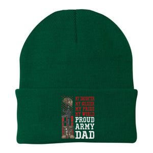 My Daughter My Soldier Hero Proud Army Dad Military Father Knit Cap Winter Beanie