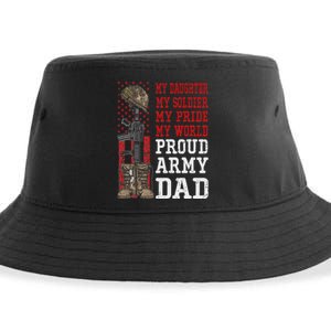 My Daughter My Soldier Hero Proud Army Dad Military Father Sustainable Bucket Hat