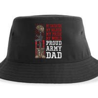 My Daughter My Soldier Hero Proud Army Dad Military Father Sustainable Bucket Hat