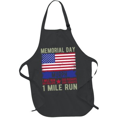 Memorial Day Murph 1 Mile Run 200 Pushups 100 Pullups 300 Squats Gift Full-Length Apron With Pockets