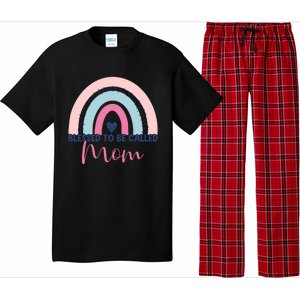 Mothers Day Mom Grandma Blessed To Be Called Mom Rainbow Gift Pajama Set