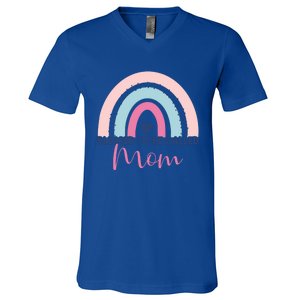 Mothers Day Mom Grandma Blessed To Be Called Mom Rainbow Gift V-Neck T-Shirt