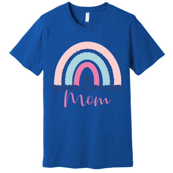 Mothers Day Mom Grandma Blessed To Be Called Mom Rainbow Gift Premium T-Shirt