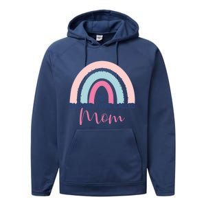 Mothers Day Mom Grandma Blessed To Be Called Mom Rainbow Gift Performance Fleece Hoodie