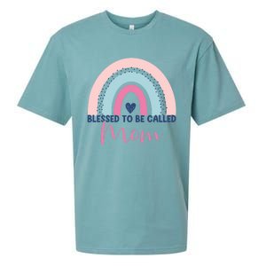 Mothers Day Mom Grandma Blessed To Be Called Mom Rainbow Gift Sueded Cloud Jersey T-Shirt