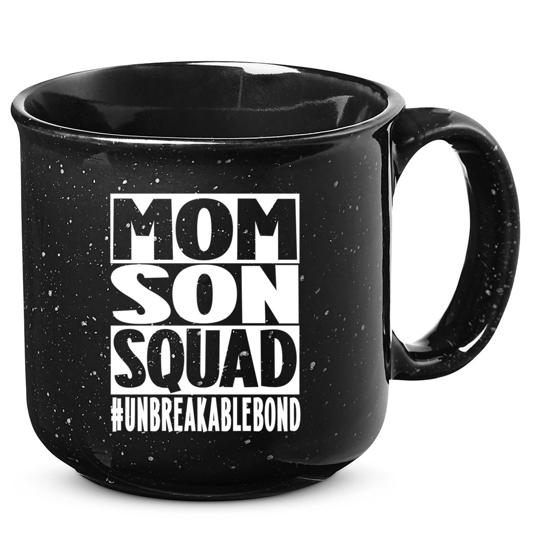 Mothers Day Mom Son Squad Unbreakable Bond Gift 15oz Campfire Ceramic Mug