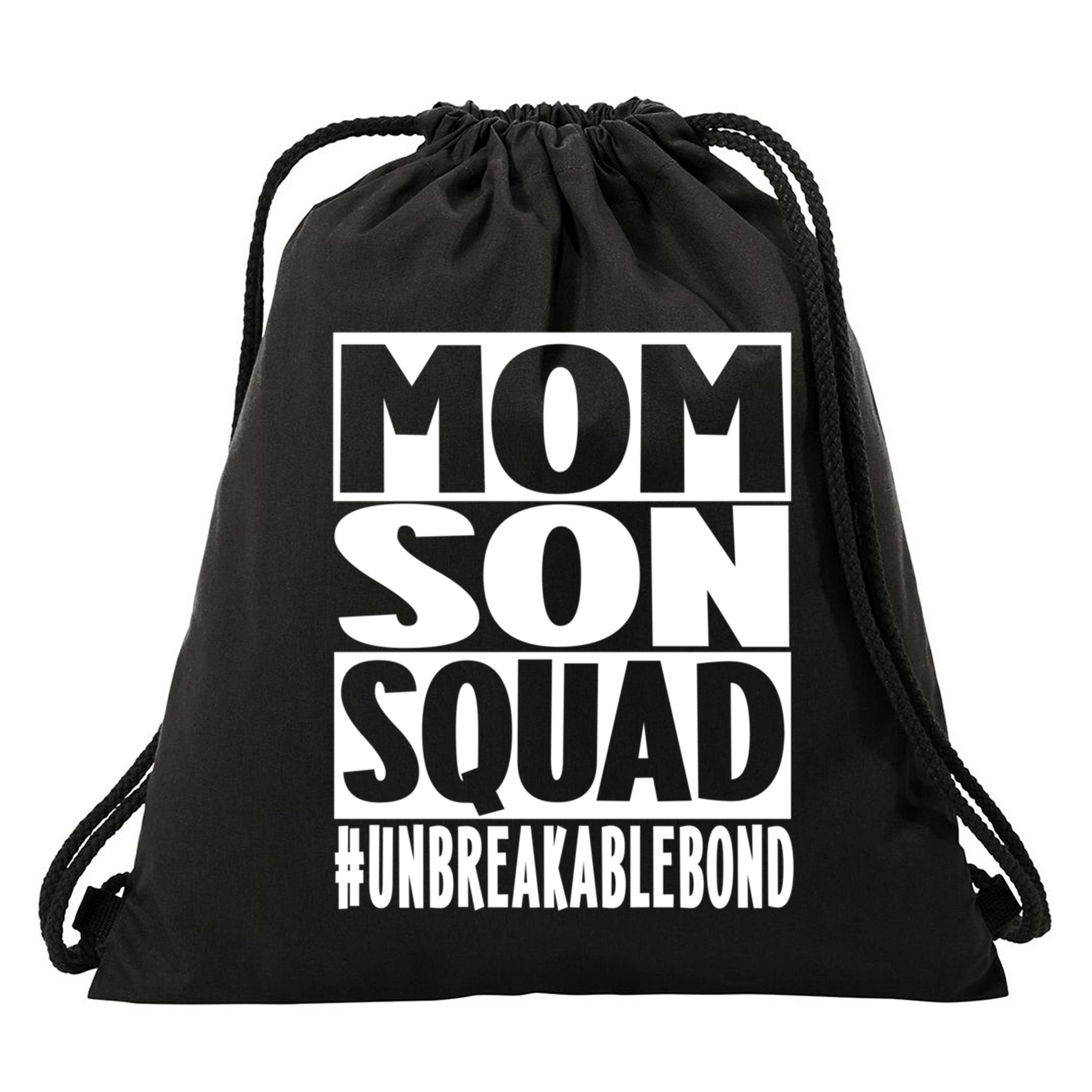 Mothers Day Mom Son Squad Unbreakable Bond Gift Drawstring Bag