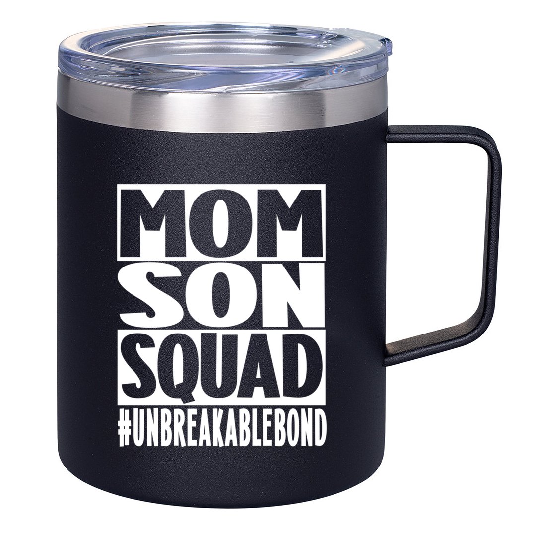 Mothers Day Mom Son Squad Unbreakable Bond Gift 12oz Stainless Steel Coffee Mug