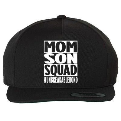 Mothers Day Mom Son Squad Unbreakable Bond Gift Wool Snapback Cap