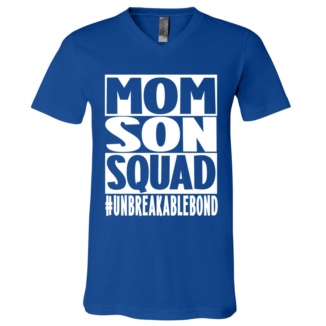 Mothers Day Mom Son Squad Unbreakable Bond Gift V-Neck T-Shirt