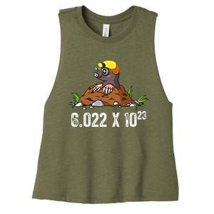 Mole Day Meaningful Gift Avogadros Number Funny Chemistry Mole Meaningful Gift Women's Racerback Cropped Tank