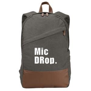 Mic Drop. Cotton Canvas Backpack