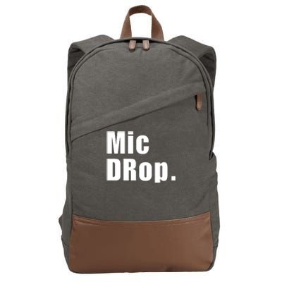 Mic Drop. Cotton Canvas Backpack