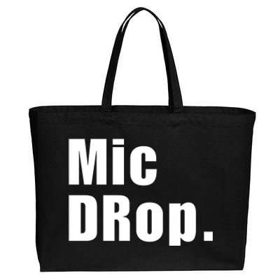 Mic Drop. Cotton Canvas Jumbo Tote