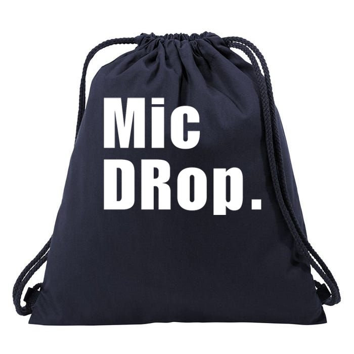 Mic Drop. Drawstring Bag