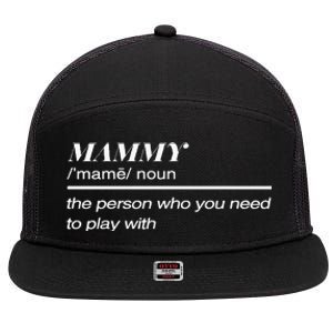 Mammy Definition 7 Panel Mesh Trucker Snapback Hat