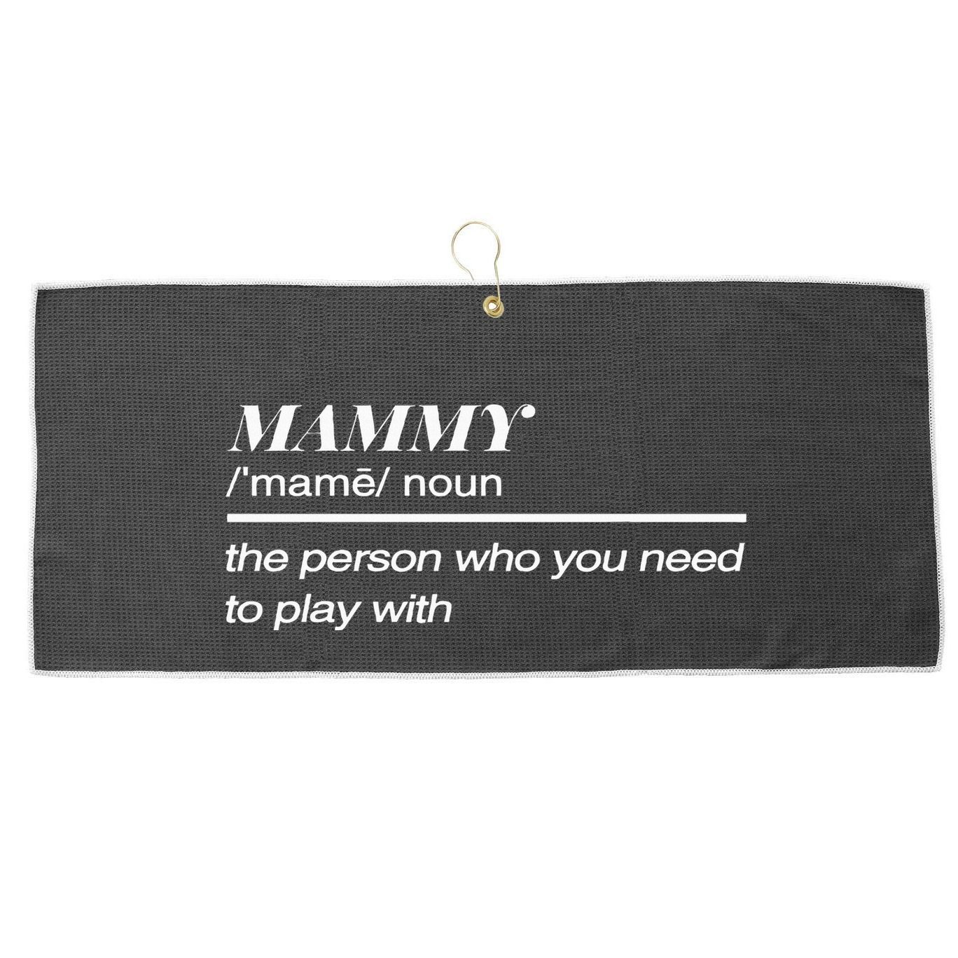 Mammy Definition Large Microfiber Waffle Golf Towel
