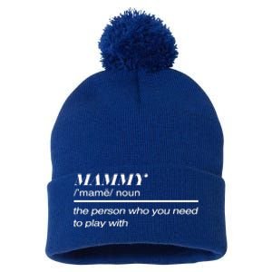 Mammy Definition Pom Pom 12in Knit Beanie