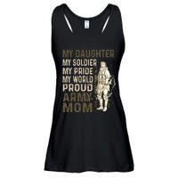 My Daughter My Soldier My Pride My World Army Mother Mom Ladies Essential Flowy Tank