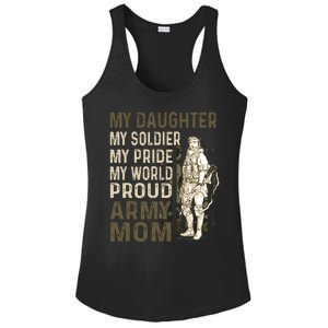 My Daughter My Soldier My Pride My World Army Mother Mom Ladies PosiCharge Competitor Racerback Tank