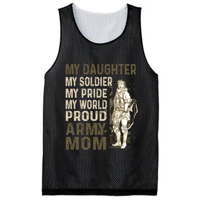 My Daughter My Soldier My Pride My World Army Mother Mom Mesh Reversible Basketball Jersey Tank