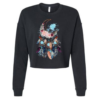 Moon Dreamcatcher Cropped Pullover Crew