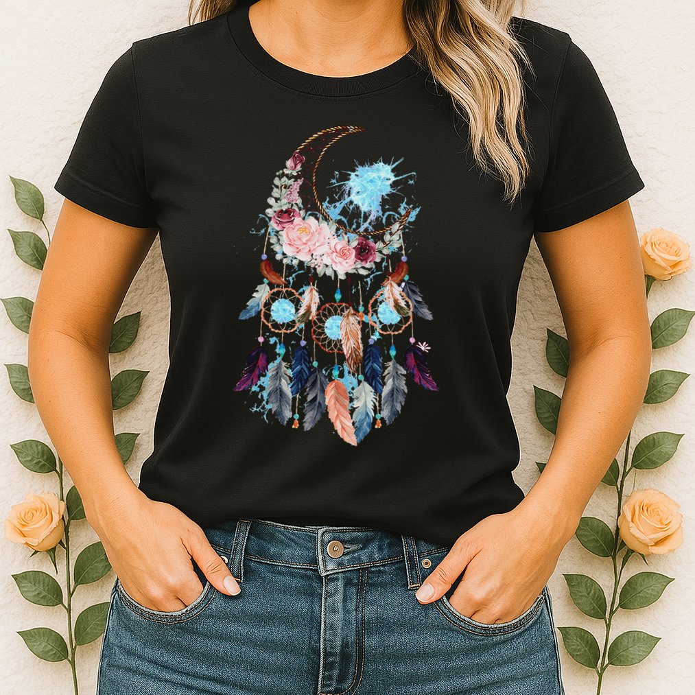 Moon Dreamcatcher Womens T-Shirt