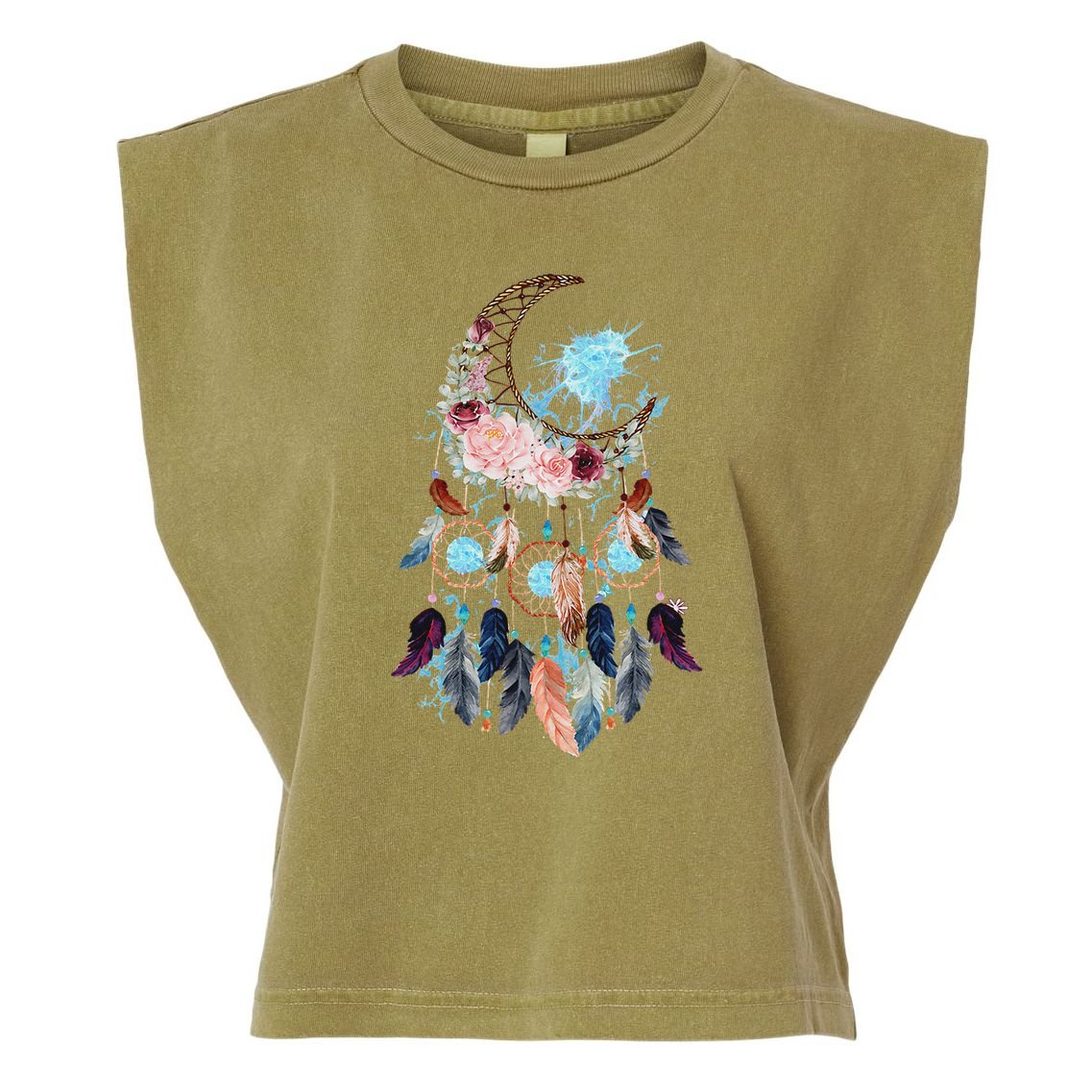 Moon Dreamcatcher Garment-Dyed Women's Muscle Tee